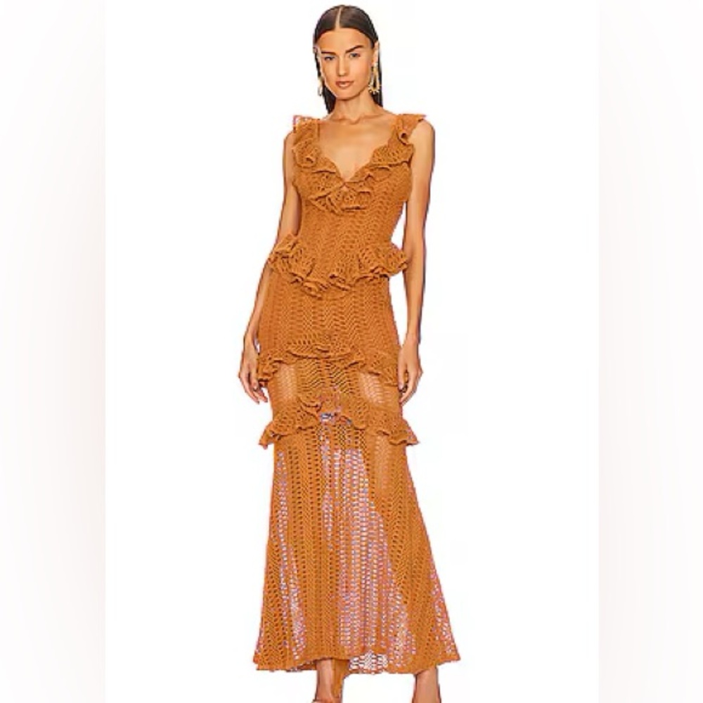 x REVOLVE Karys Gown in Rust Michael Costello size small!l